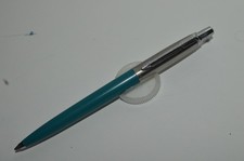 PARKER Jotter Ballpoint Pen Brass Threads Aqu...