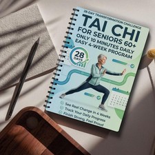 Tai Chi Practice Book for Seniors & Beginners - Spiral-Bound Daily Exercises
