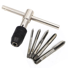 T-Type 3Mm to 6Mm Hand Tap Wrench Thread Tapping Tool Set Hand Wrench Thread Tap