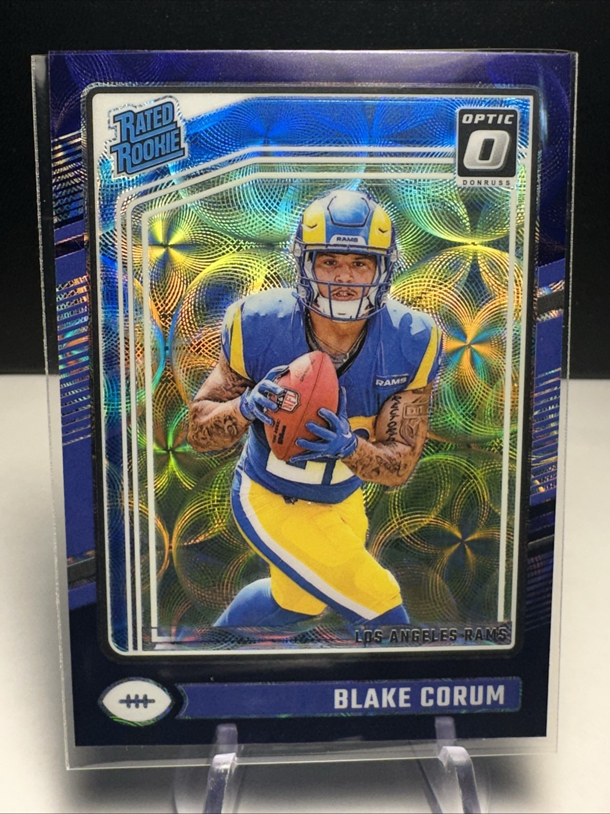 2024 Panini Donruss Optic - Rated Rookie Blake Corum #208 Purple Scope Prizm
