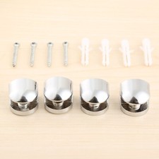 4 x Glass Shelf Brackets Clamp 5-6mm Bathroom Board Support Bracket Durable Kit