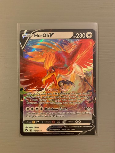 Ho-Oh V 140/195 Full Art NM/M Silver Tempest Pokemon Card - 第 1/6 張圖片