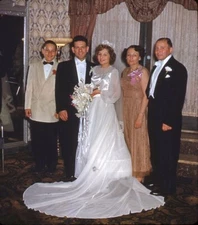 Vintage Stereo Realist Photo 3D Slide WEDDING Family Photo