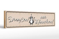 Holzschild Spruch 46X10 Cm DraußEn Nur KäNnchen Holz Deko Schild Wooden Sign