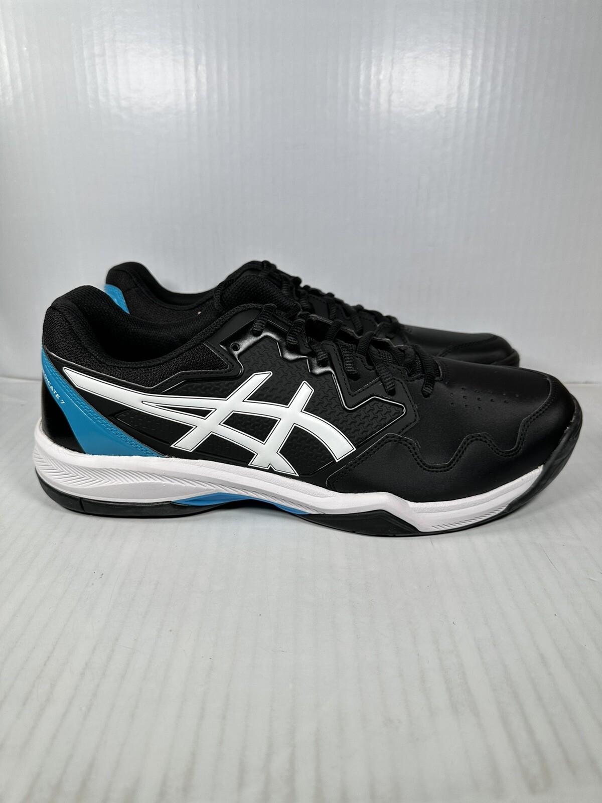NEW Asics Gel Dedicate 7 Shoes Sneaker Black White Blue Size 13 1041A223-004