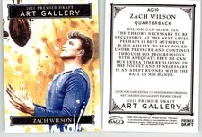 Zach Wilson 2021 SAGE Premier Draft Art Gallery AG-19 BYU Jets Broncos RC