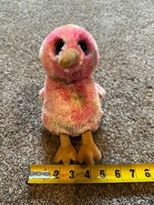 Kiwi TYSilk 2018 TY Beanie Boo 6" Pink Bird Glitter Eye Plush Stuffed Animal Toy