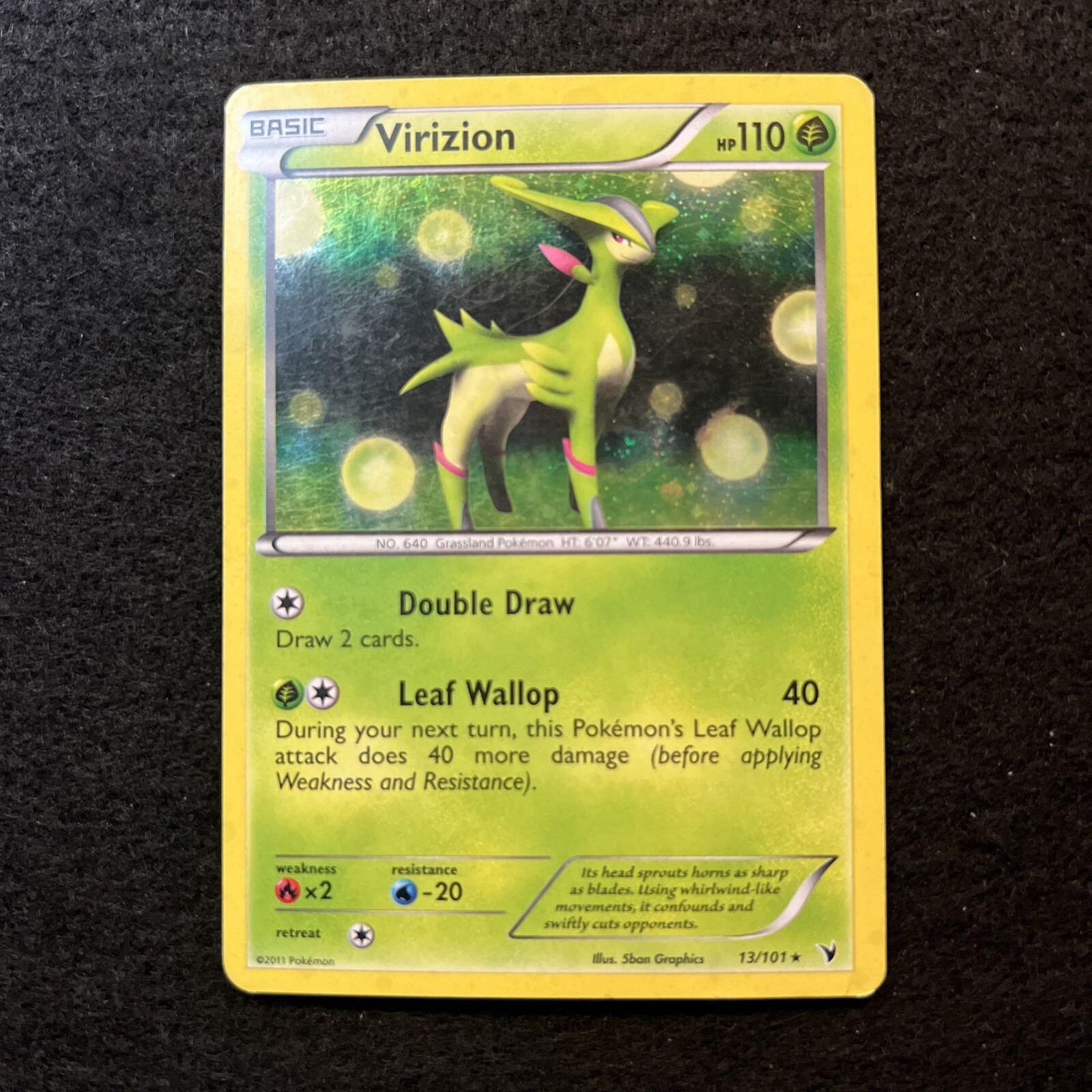 Pokemon VIRIZION 13/101 (Holo Rare) Noble Victories - LP/Light Play