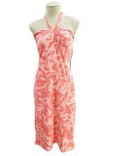 Nine West Women's XXL Pink Floral Halter Maxi Dress Beach Summer Mexico Vacation