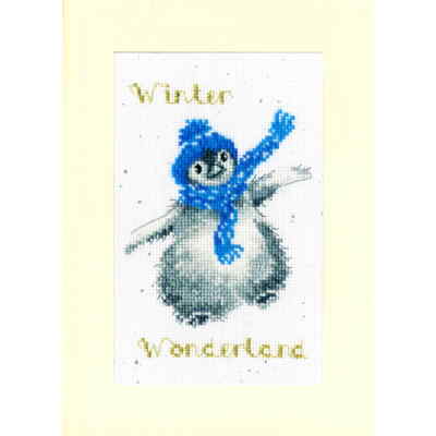 Bothy Threads Grußkarte Kreuzstich Set ''Winter Wunderland Weihnachtskarte'', Zähl