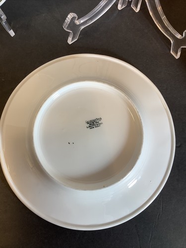 Set Of 3~Vintage Shenango China®️9” Green Stripe Dinner Plates~L. Barth & Sons - Picture 8 of 12