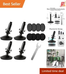 4-Pack Heavy Duty Furniture Leveling Feet, Carbon Steel Adjustable 4-Pack Heavy Duty Furniture Leveling Feet, Carbon Steel Adjustable