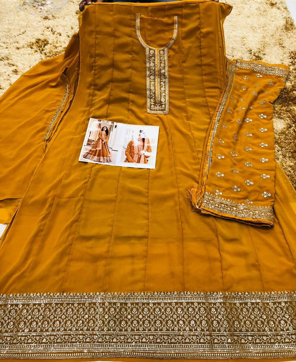 INDIAN ANARKALI WEDDING NEW SUIT PARTY GOWN DRESS WEAR DRESS BOLLYWOOD  PAKISTANI