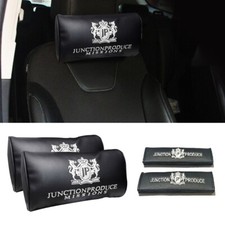 4x Black Jp Junction Produce Vip Car Headrest Pillow Shoulder Pads Seat Cushion