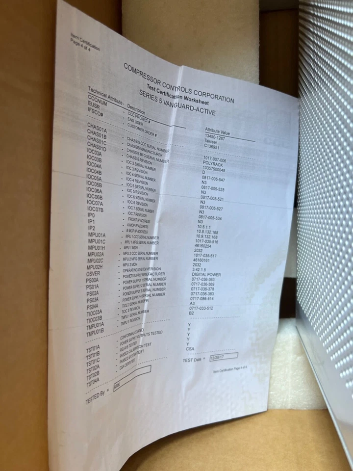 COMPRESSOR CONTROLS CO CPCI-10-D2 SERIES 5 VANGUARD *CHASSIS ONLY* - Image 3 of 4