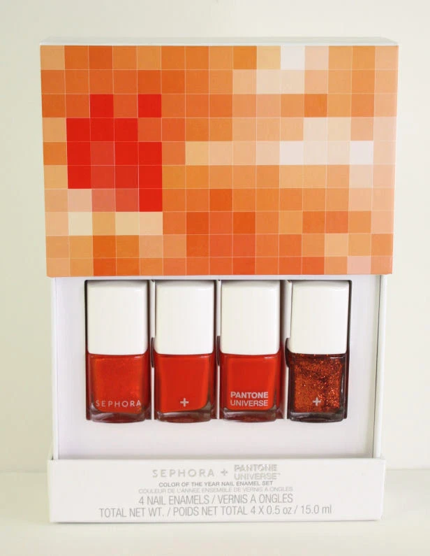 Sephora Pantone Universe Tangarine Tango Color del Año - Juego de 4 Esmaltes de Uñas Foto 3 de 4