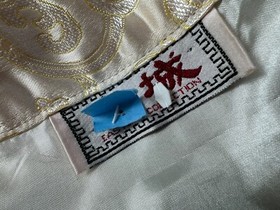 Eastern Collection Vintage Japanese Embroidered Peacock Belted Kimono Robe OS
