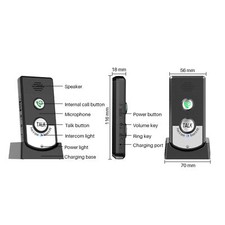 Wireless Voice Intercom Home Smart 2 Way Talk Doorbell Black MT8
