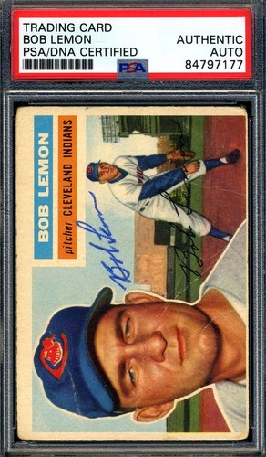 Bob Lemon PSA DNA Signed 1956 Topps Autograph