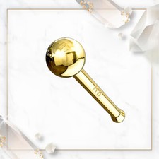 14K Solid Yellow Gold 20G Nose Bone Ring with Ball End Top Jewelry Nose Piercing