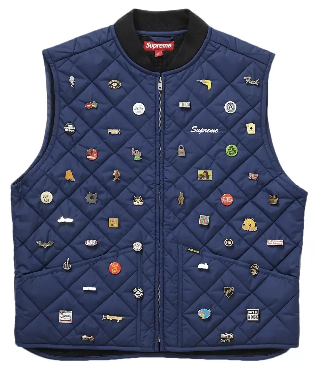 Gilet de travail matelassé Supreme Pins taille marine : extra large