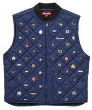 Supreme Pins Quilted Work Vest Navy Size: Extra Large