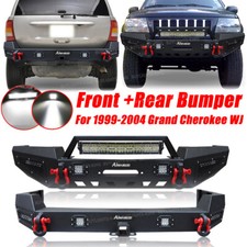 For Jeep Grand Cherokee Wj 1999-2004 Steel Frontrear Bumper Wwinch Platelight For Jeep Grand Cherokee Wj 1999-2004 Steel Frontrear Bumper Wwinch Platelight