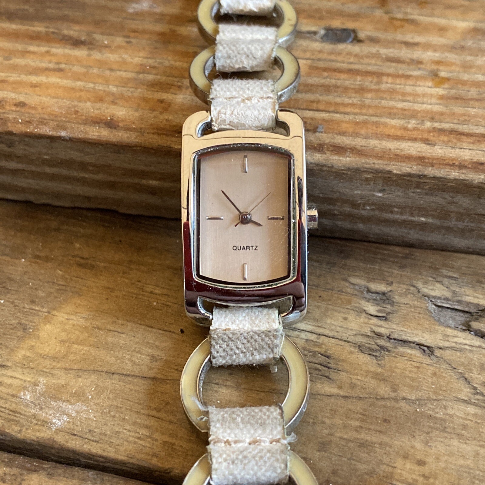 Rectangular Face Leather And Hoop Strap Ladies Fa… - image 2