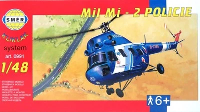 SMER 0991,MIL Mi-2 Policie,Polizei Hubschrauber, Klikklak-System, Bausatz 1:48
