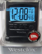 Westclox Travel Alarm Clock  LCD Display #72028   NEW