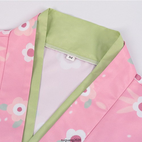 Anime Kimetsu no Yaiba Kanroji Mitsuri Cosplay Kimono Dress Halloween Outfits - Picture 5 of 11