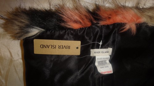 Gorgeous River Island Multicoloured Faux Fur Snood Lined RRP £25 - Picture 7 of 9