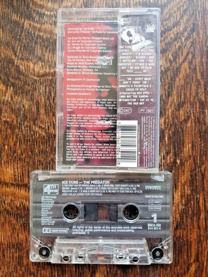 Ice Cube - The Predator - 1992 - Cassette - Hip Hop - PLAY TESTED - Classic - Image 2 of 2