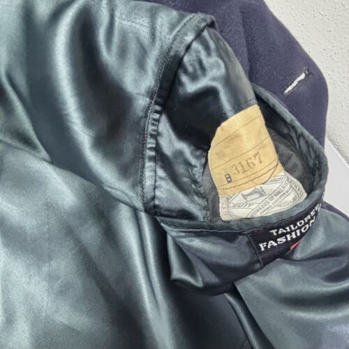 VTG Daniels & Fisher 100% Cashmere Overcoat 40 X Long Navy Blue Custom Tailored - Picture 9 of 13