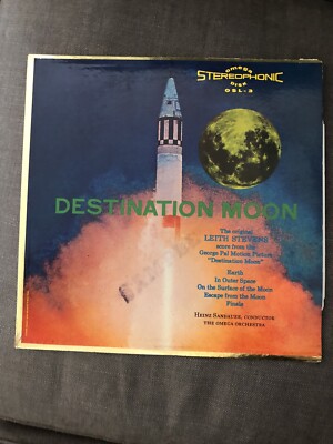 LEITH STEVENS Destination Moon Soundtrack OMEGA DISK VG+ VINYL LP