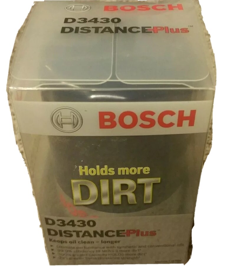Genuine Bosch D3430 Distance Plus High Ultimate Performance Oil Filter, 1 Pack