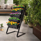 Garden Raised Bed with 5 Shelves Vertical Watering Pots Elevated Freestanding