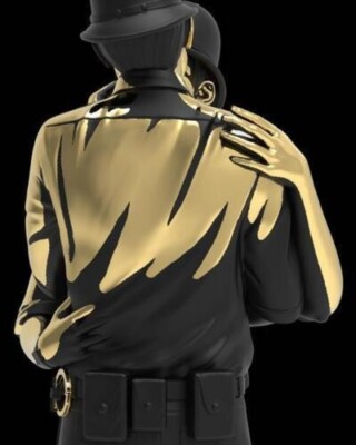 ✨バンクシー/フィギュア・Kissing Coppers Gold Rush✨ Mighty jaxx BANKSY Kissing Coppers Gold Rush Edition Fashion