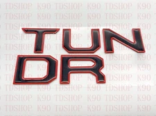 Black Red Domed Emblem Fit TOYOTA 2022 2023 TUNDRA Front Grill Letters