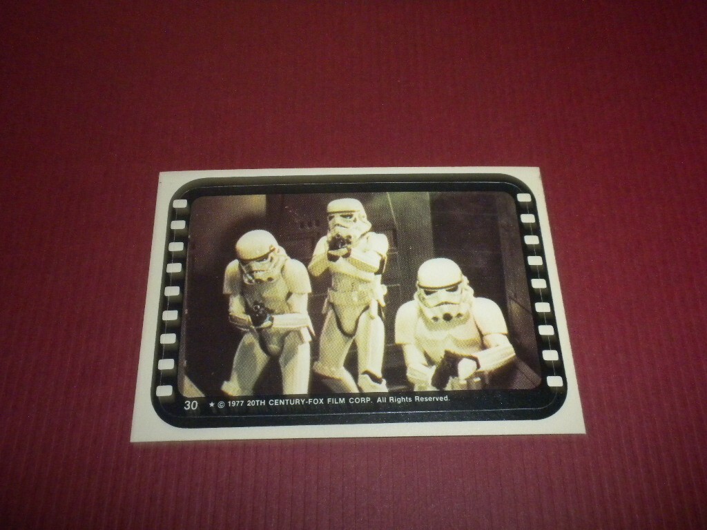 STAR WARS sticker/card #30 Topps 1977 Series 3 yellow20TH