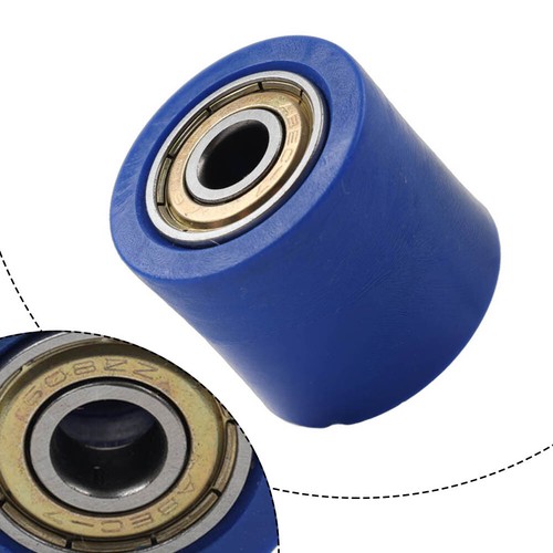 Blue 8MM Drive Chain Pulley Roller Slider Tensioner Wheel Guide For