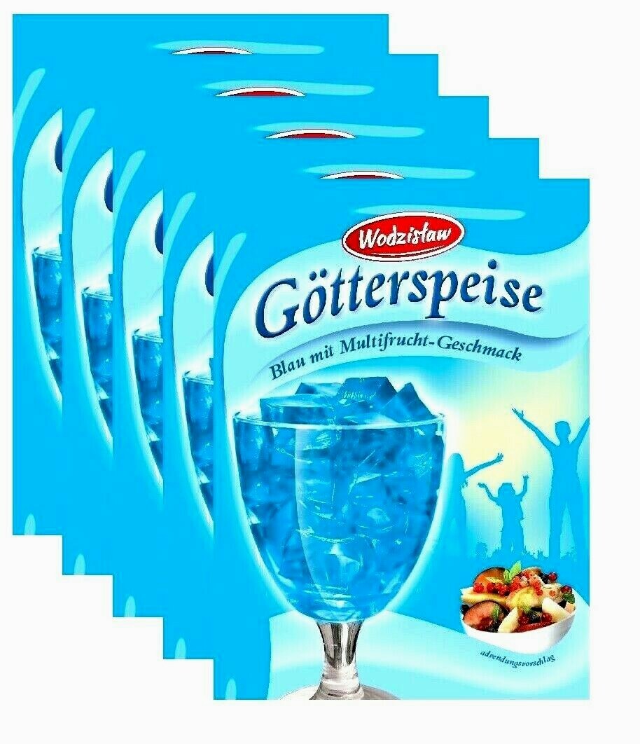 Blaue Götterspeise Wackelpudding 6x Beutel zu. 71g Multifruchtgeschmack 426 g