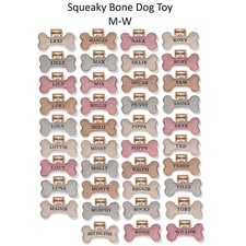 Dog Squeaky Toy Medium Soft Puppy Bone Chew Personalised Plush Toys L-W