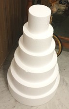 30cm Diametro FORMA rotonda IN POLISTIROLO BASE TONDA PER TORTE Cake h10 cm