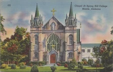 Postcard Chapel At Spring Hill College Mobile Alabama AL 