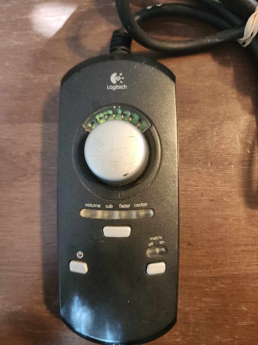 Logitech Sub Woofer Sound Speaker Volume Matrix Wired Remote