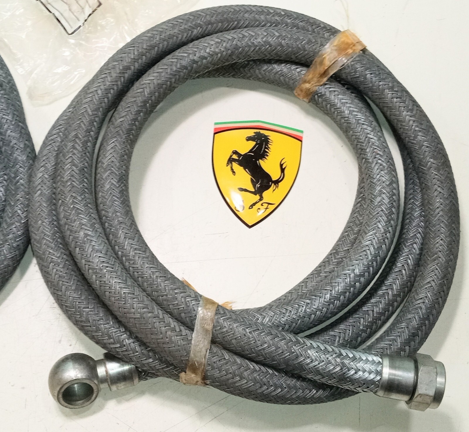 Ferrari 512 BBLM Engine Oil Cooler Line Hoses_Pair_NEW_GENUINE