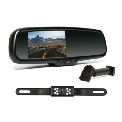 4.3'' Car Rear View Mirror Monitor Bracket+Backup Camera Kit For GMC YUKON SAVANA
