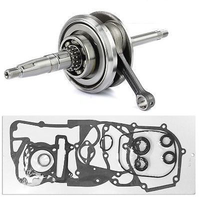 Vilebrequin de rechange pour réfection complète moteur scooter GY6 125cc 4T type 152 QMI