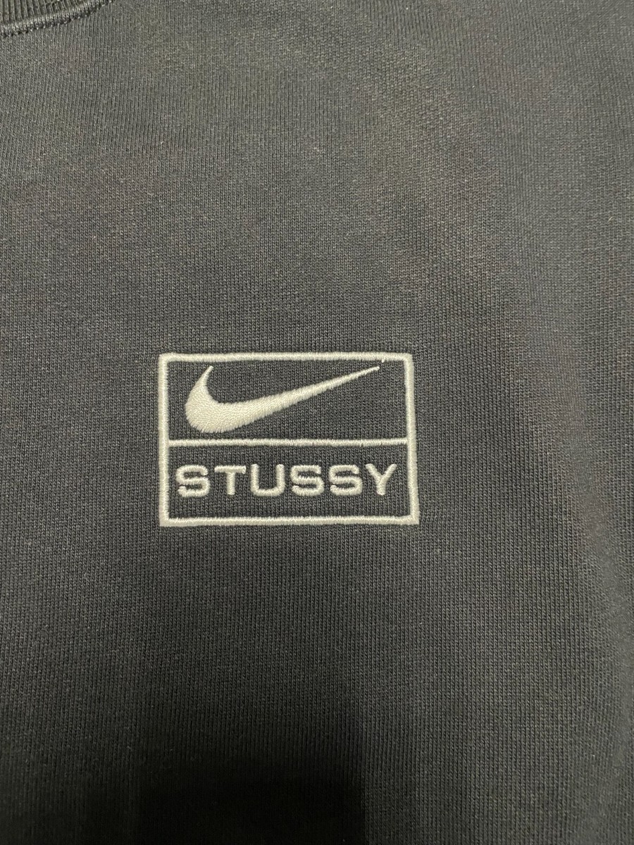 Nike x Stussy Fleece Crewneck Sweatshirt Black Crew Size S Nike x Stussy Fleece Crewneck Sweatshirt Black Crew Size S